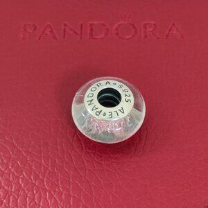 Pandora Disney Anna's Signature Color Purple Murano Glass Charm Bead S925 ALE